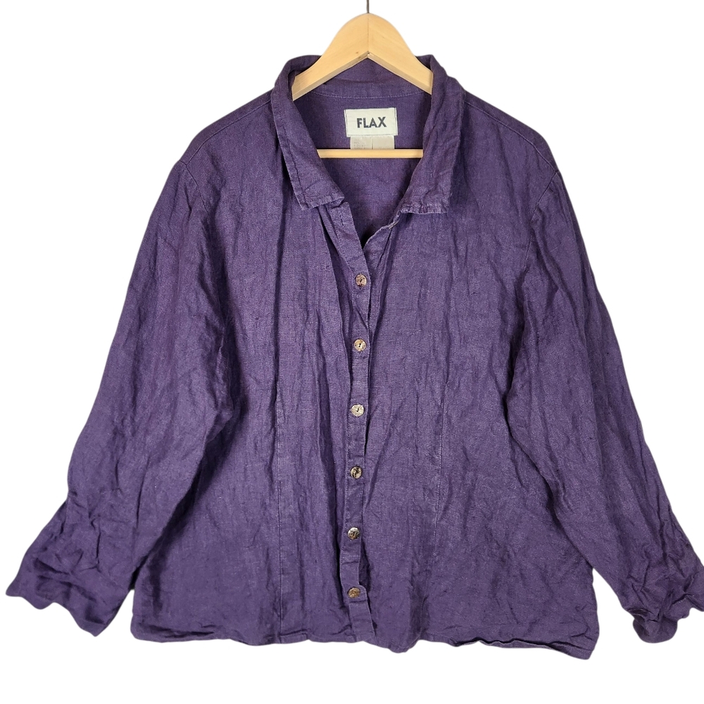 Flax Purple Button Down Shirt